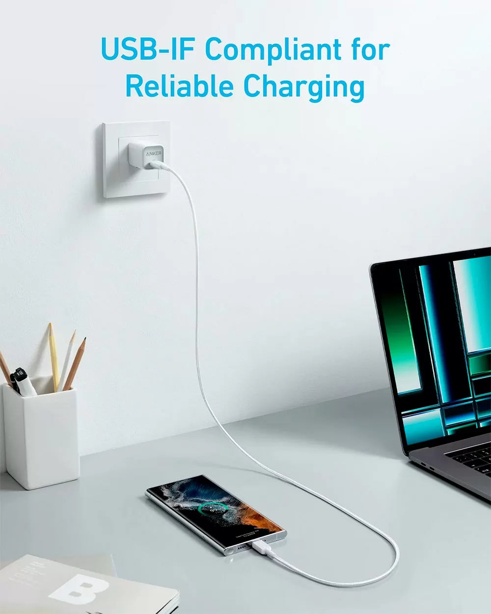 Anker 3ft USB-C to USB-C Charging Cable, 6FT Anker 3ft USB-C to USB-C Charging Cable, 6FT